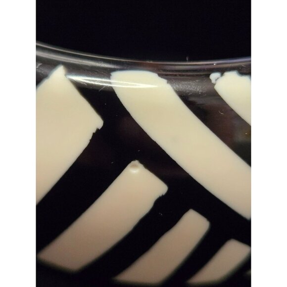 Mod Black and White Wide Acrylic Bangle Bracelet - Picture 4 of 4